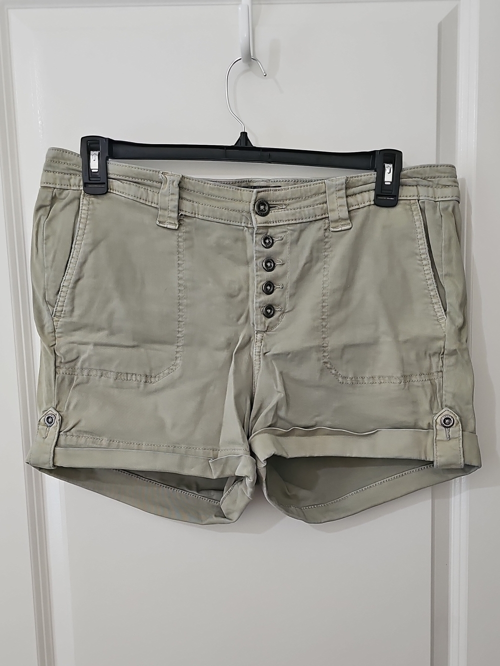 Torrid Olive/Sage Button Fly Utility Shorts